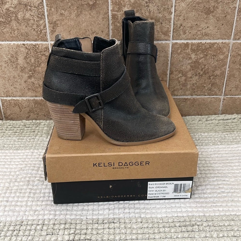 Kelsi Dagger Jordan Black Boots Sz 7.5